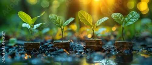 Investment concept in the environment, social and governance. Collaboration between environmental and charitable organizations and support for green technology development for sustainable development.