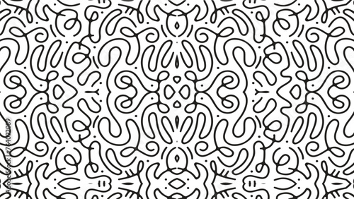 Fototapeta Naklejka Na Ścianę i Meble -  Line doodle pattern. eps 10