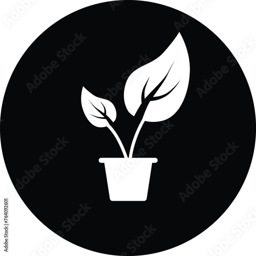 Leaf icon. Fresh organic product symbol.