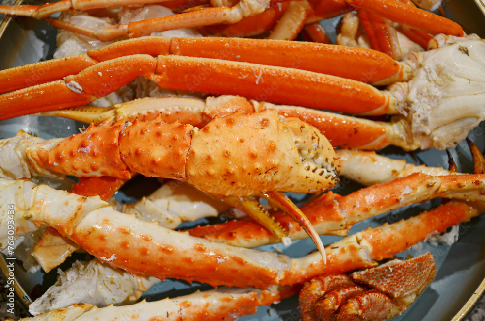 Alaskan crab legs. Alaska King Crab in Restaurant Alaskan crab legs. Alaska King Crab in Restaurant