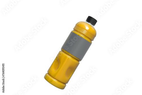 bottle of orange juice, 3d render mock up, Png file.