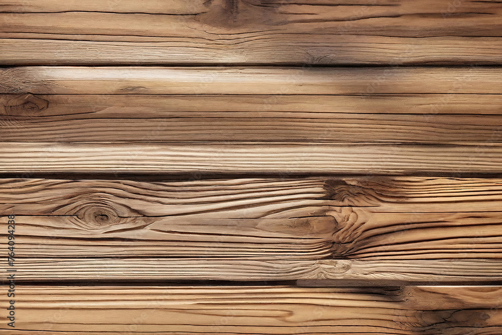 Fototapeta premium Light Brown dirty look wood wall wooden plank board texture background with grains and structures