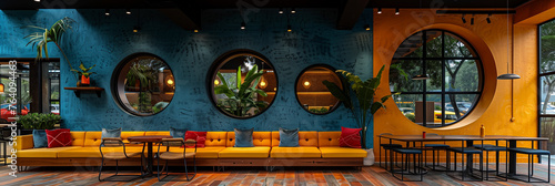 Contemporary Co-Working Space with Vibrant Interior Design