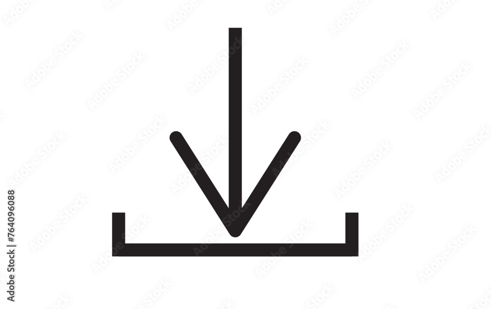 Download icon vector isolated on white background Download icon vector isolated on white background