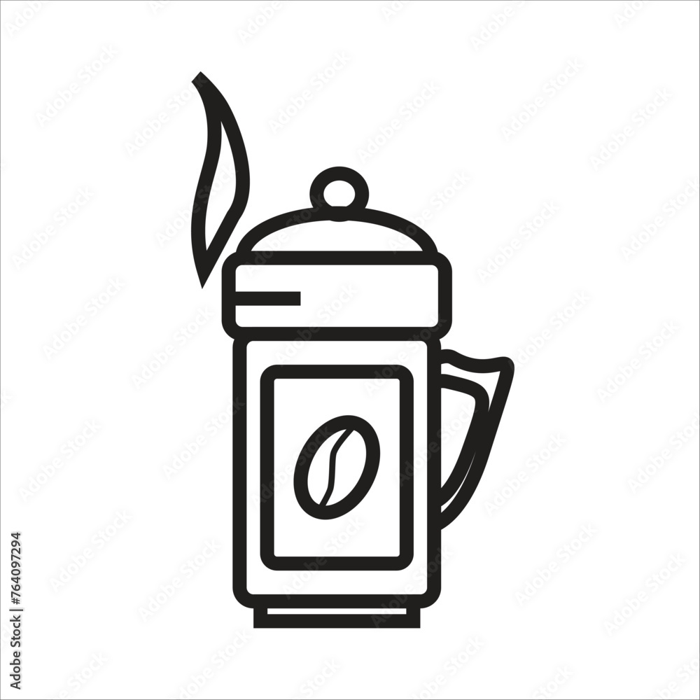 coffe pot icon line new template coffe pot icon line new template