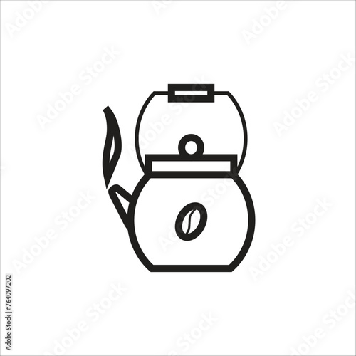 coffe pot icon line new template