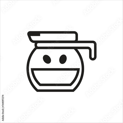 coffe pot icon line new template