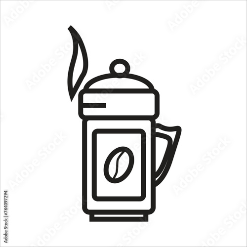 coffe pot icon line new template