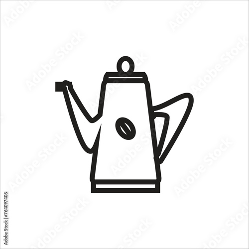 coffe pot icon line new template