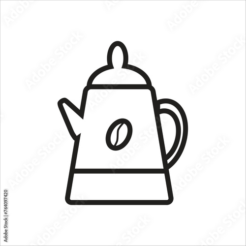 coffe pot icon line new template