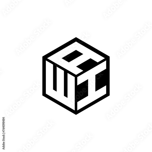 WIA letter logo design with white background in illustrator, cube logo, vector logo, modern alphabet font overlap style. calligraphy designs for logo, Poster, Invitation, etc.