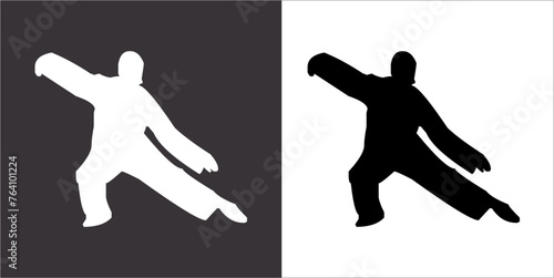 Ilustration Vector graphics of Tai-Chi Silhouette icon