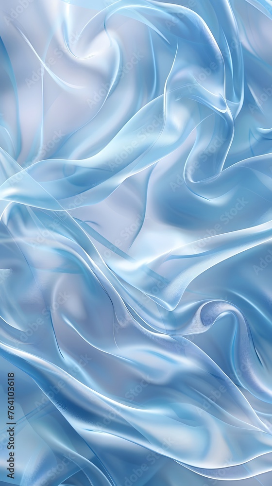 Obraz premium blue flowing silky fabric