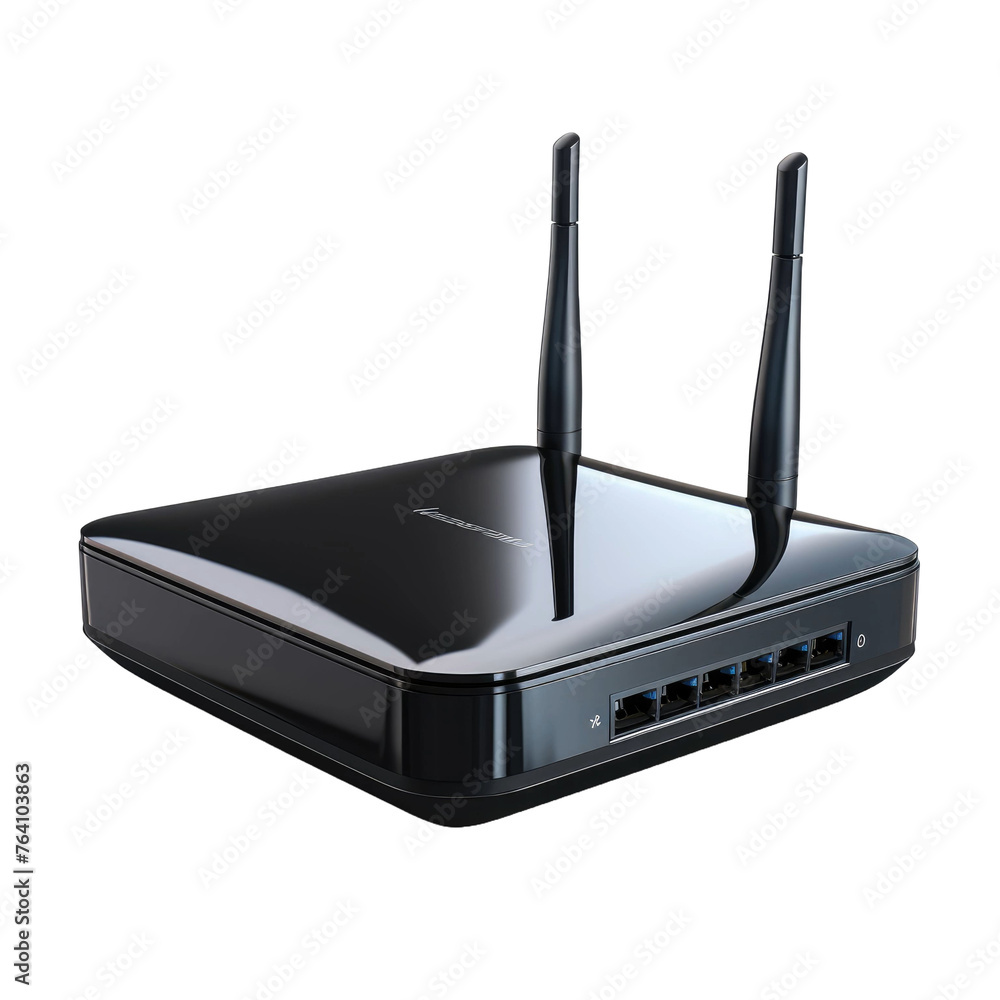 Fototapeta premium wireless router isolated on transparent background PNG