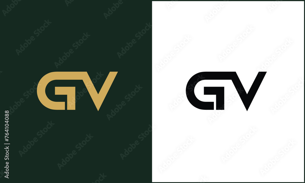 GV, VG, G, V, Abstract Letters Logo Monogram GV, VG, G, V, Abstract Letters Logo Monogram
