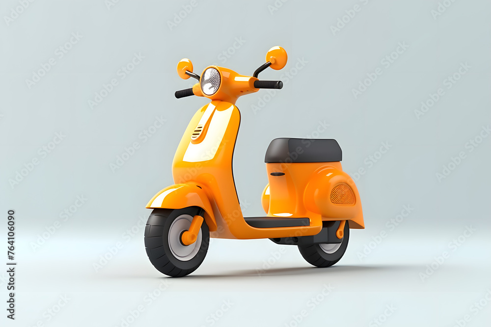 Modern electric scooter isolated on white background Modern electric scooter isolated on white background