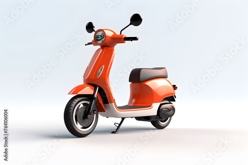 Modern electric scooter isolated on white background