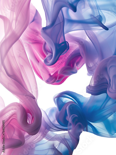 Abstract Fluid Liquid Shapes in Pastel Colours