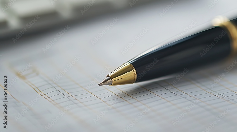 Pen lying on top of paper work, pen and paper. Pen lying on top of paper work, pen and paper.