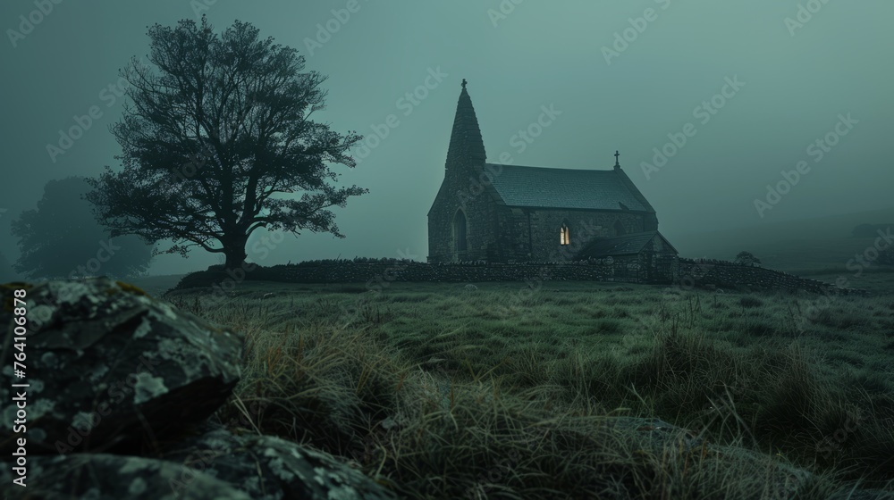 A church far away in the mountains A church far away in the mountains