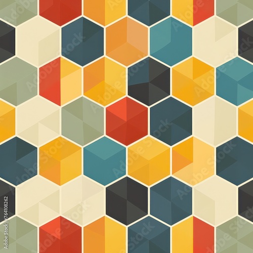 A seamless pattern featuring abstract background design with vintage and retro vibes.