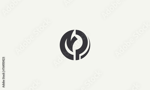 initials letter PN simple monogram logo design vector illustration