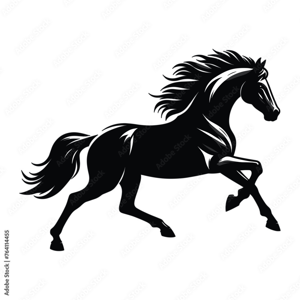 silhouette of horse running vector silhouette of horse running vector
