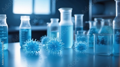 Medical science laboratory, concept of virus and bacteria research