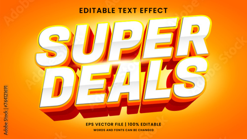Super deal 3d editable text effect photo