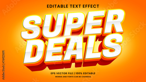 Super deal 3d editable text effect