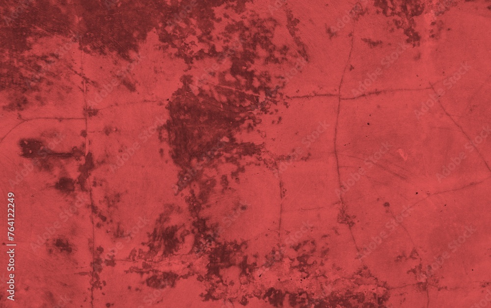 Obraz premium A textured background featuring deep red tones with a distressed, grunge appearance. The surface shows scratches and uneven patterns, creating a vintage feel.