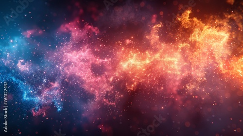 Colored firework background with space for text