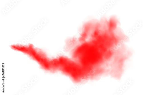 Red fog in slow motion. Realistic atmospheric red smoke. Red fume slowly floating rises up. PNG. 