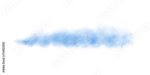 Blue fog in slow motion. Realistic atmospheric blue smoke. Red fume slowly floating rises up. PNG. 