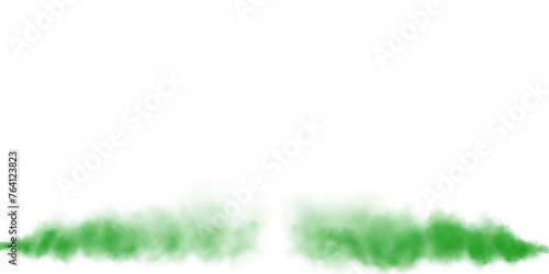 Green fog in slow motion. Realistic atmospheric green smoke. Red fume slowly floating rises up. PNG. 
