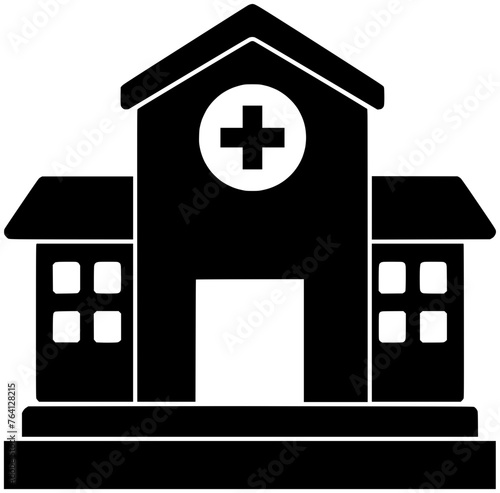 medicine illustration hospital silhouette clinic logo building icon medical outline emergency modern health architecture design exterior care doctor office shape healthcare treatment ambulance for