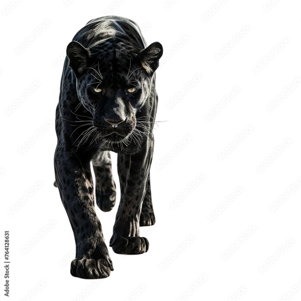 Sleek Black Panther on Transparent Background: Perfect for Design Projects Sleek Black Panther on Transparent Background: Perfect for Design Projects