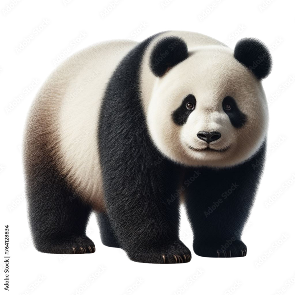 Adorable Panda on Transparent Background: Perfect for Design Projects