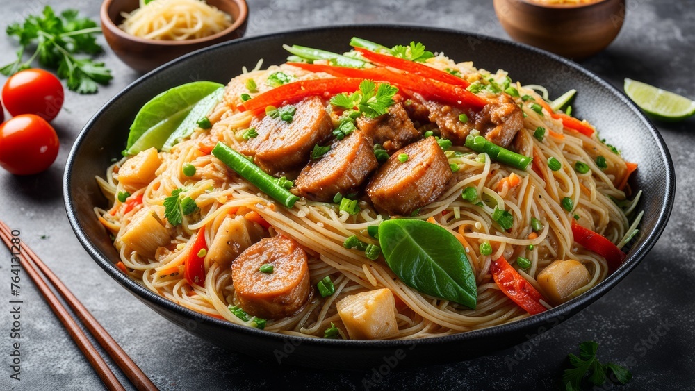 filipino pancit close-up, lifestyle filipino pancit close-up, lifestyle