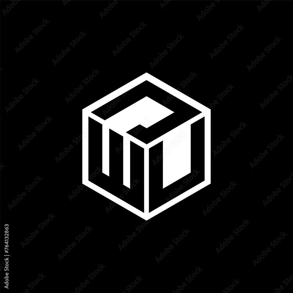 WUJ letter logo design with black background in illustrator, cube logo, vector logo, modern alphabet font overlap style. calligraphy designs for logo, Poster, Invitation, etc. WUJ letter logo design with black background in illustrator, cube logo, vector logo, modern alphabet font overlap style. calligraphy designs for logo, Poster, Invitation, etc.