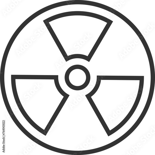 Radiation icon vector. Warning radioactive sign danger symbol.