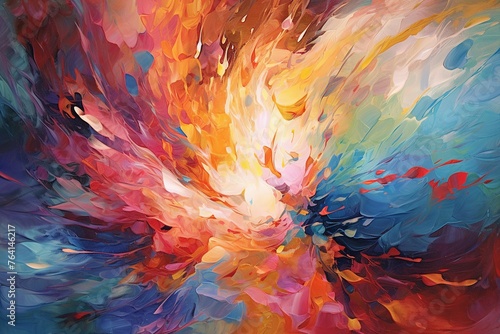 Vibrant Oil Painting a Splash of Colors