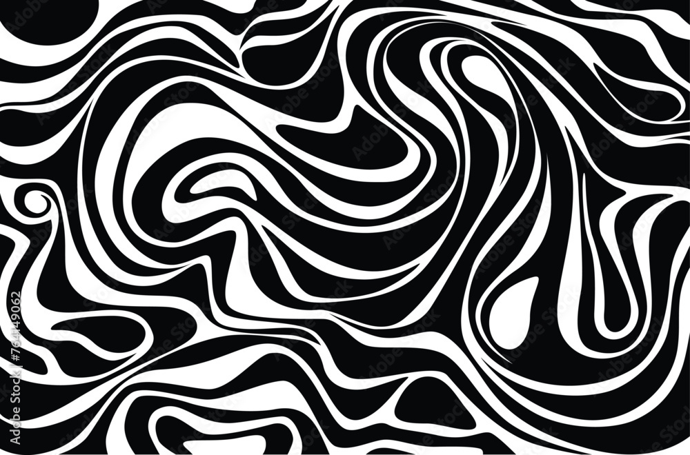 Obraz premium Black and white abstract vector illustrated background retro style texture decoration