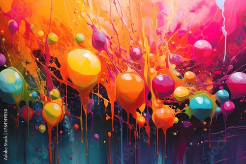 Wallpaper Mural Vibrant Oil Painting a Splash of Colors Torontodigital.ca