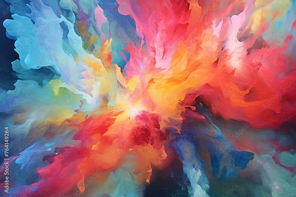 Vibrant Oil Painting a Splash of Colors Vibrant Oil Painting a Splash of Colors