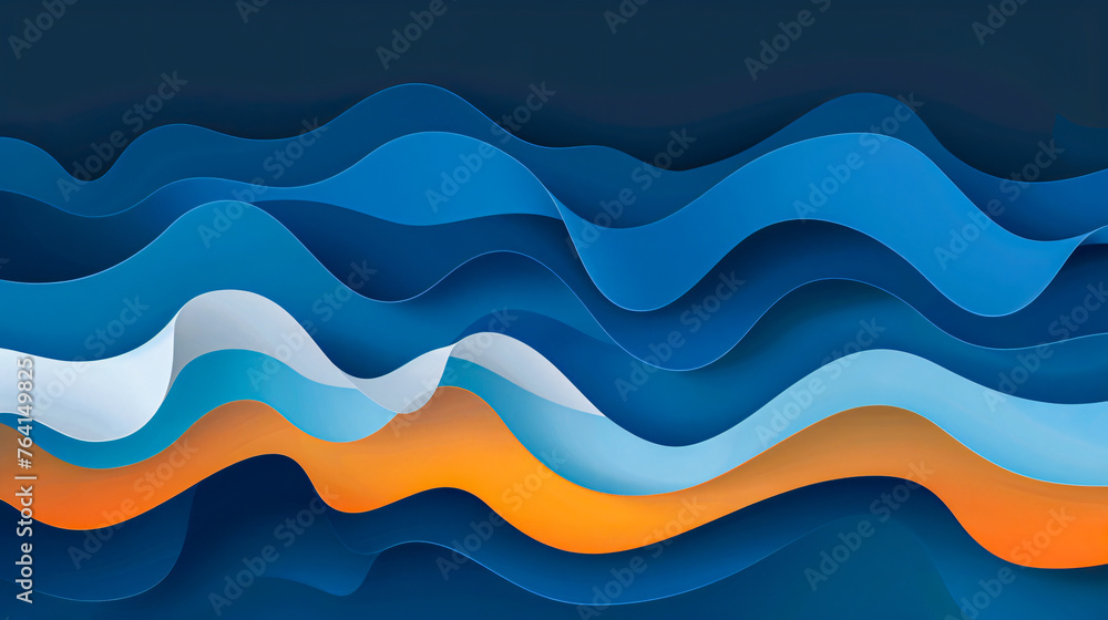 Modern abstract water design, blue waves in a geometric pattern for business and art Modern abstract water design, blue waves in a geometric pattern for business and art