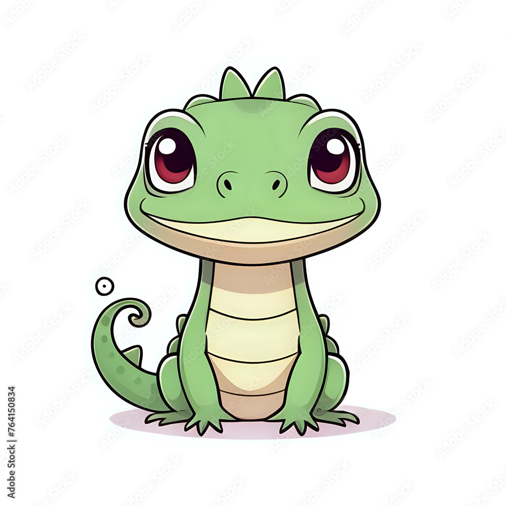cute iguana kawaii style - generated by ai cute iguana kawaii style - generated by ai