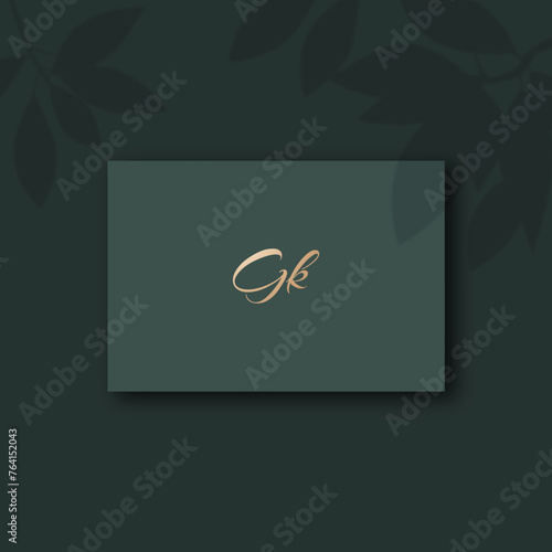 Gk logo design vector image