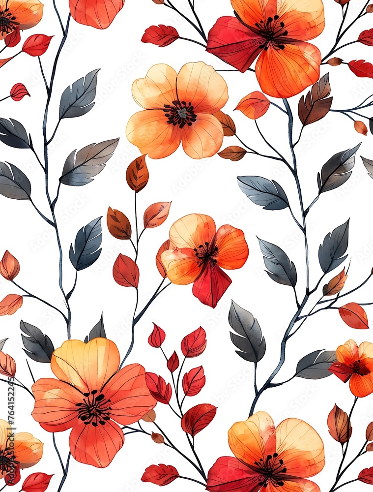 Soft Nature Sketches: Minimalist Line Drawings of Leaves and Flowers in Bold Colors Soft Nature Sketches: Minimalist Line Drawings of Leaves and Flowers in Bold Colors