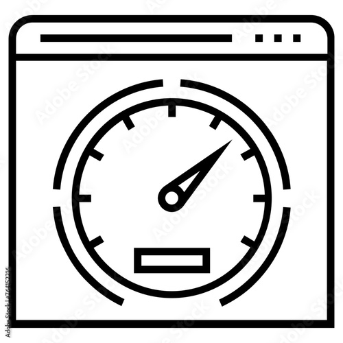 network speed test icon, simple vector design
